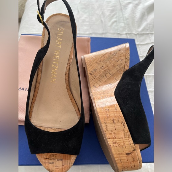 Stuart Weitzman sling back wedge. Only worn once! - Picture 1 of 3